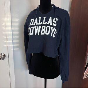 Dallas Cowboys Navy Cropped Hoodie